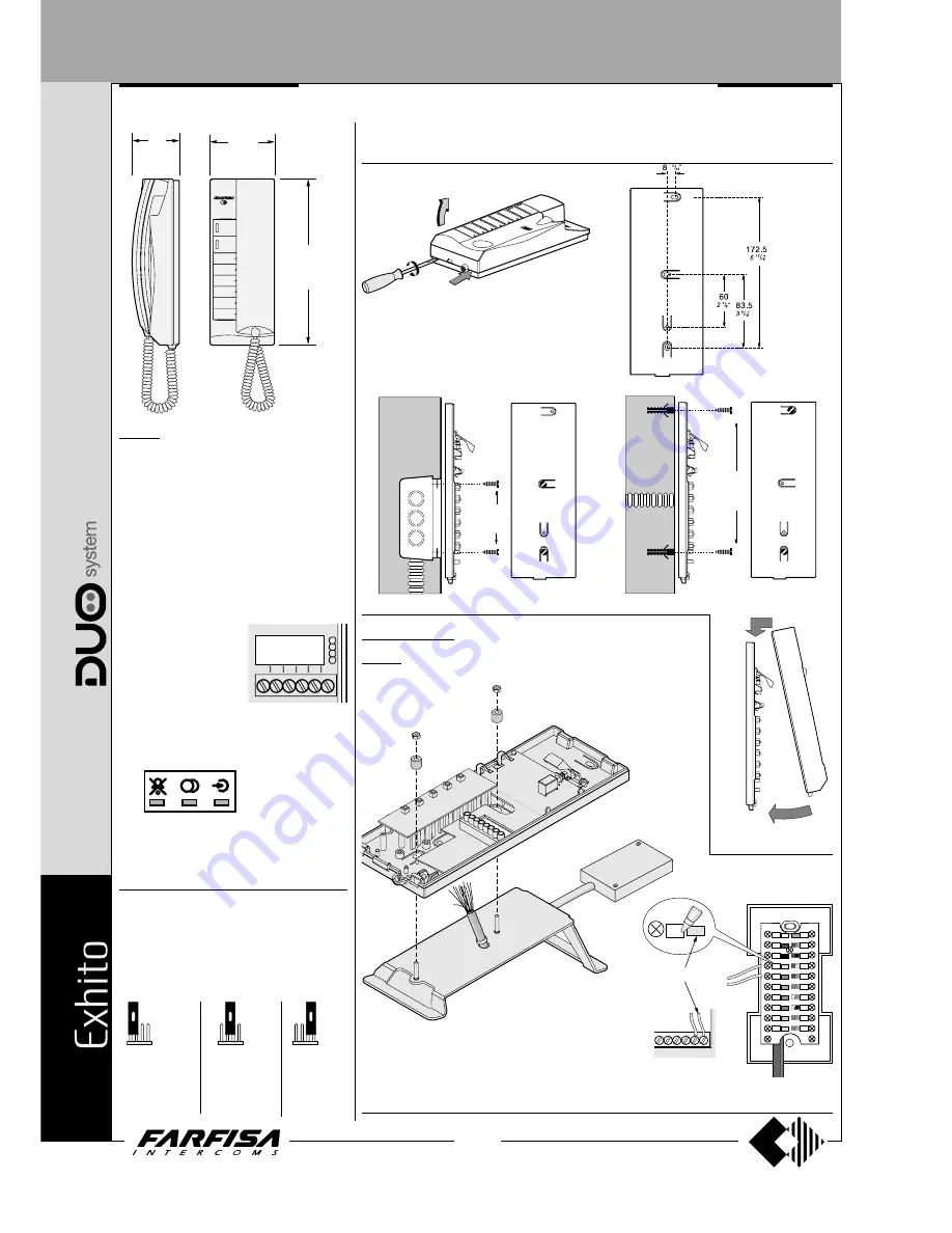 Farfisa AD2121CAG series Technical Manual Download Page 62