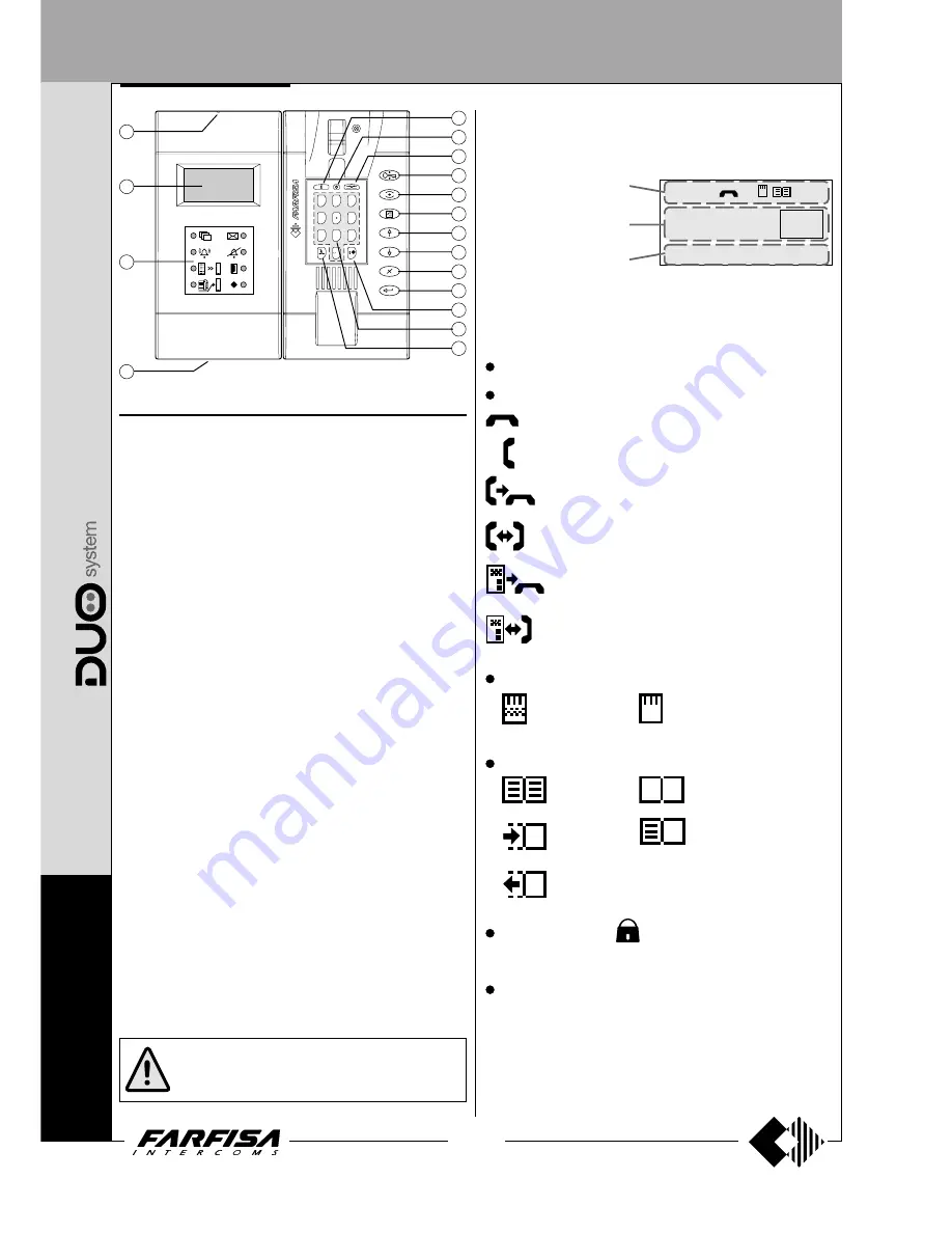 Farfisa AD2121CAG series Technical Manual Download Page 138