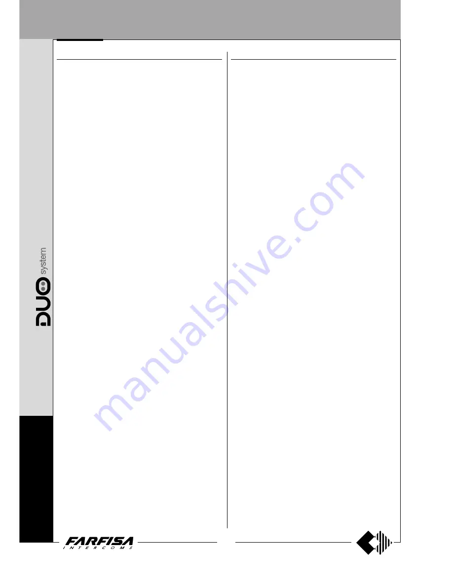 Farfisa AD2121CAG series Technical Manual Download Page 206