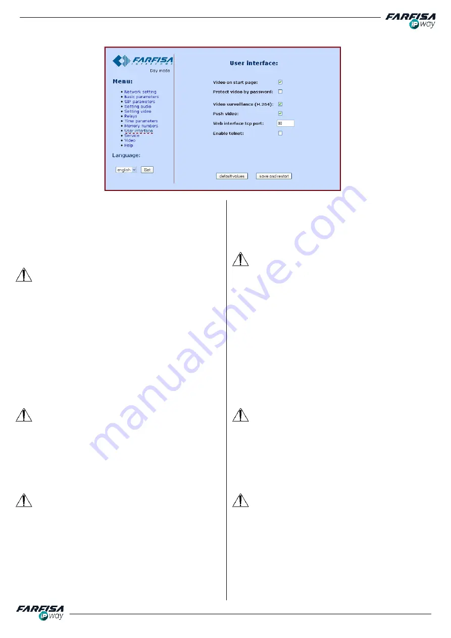 Farfisa AGORA IPT08AGL Manual Download Page 20