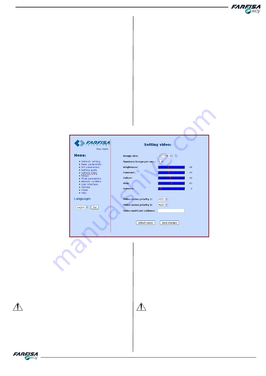 Farfisa AGORA IPT08AGL Manual Download Page 36