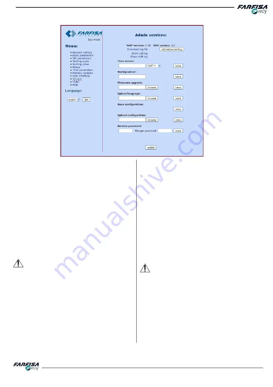 Farfisa AGORA IPT08AGL Manual Download Page 43