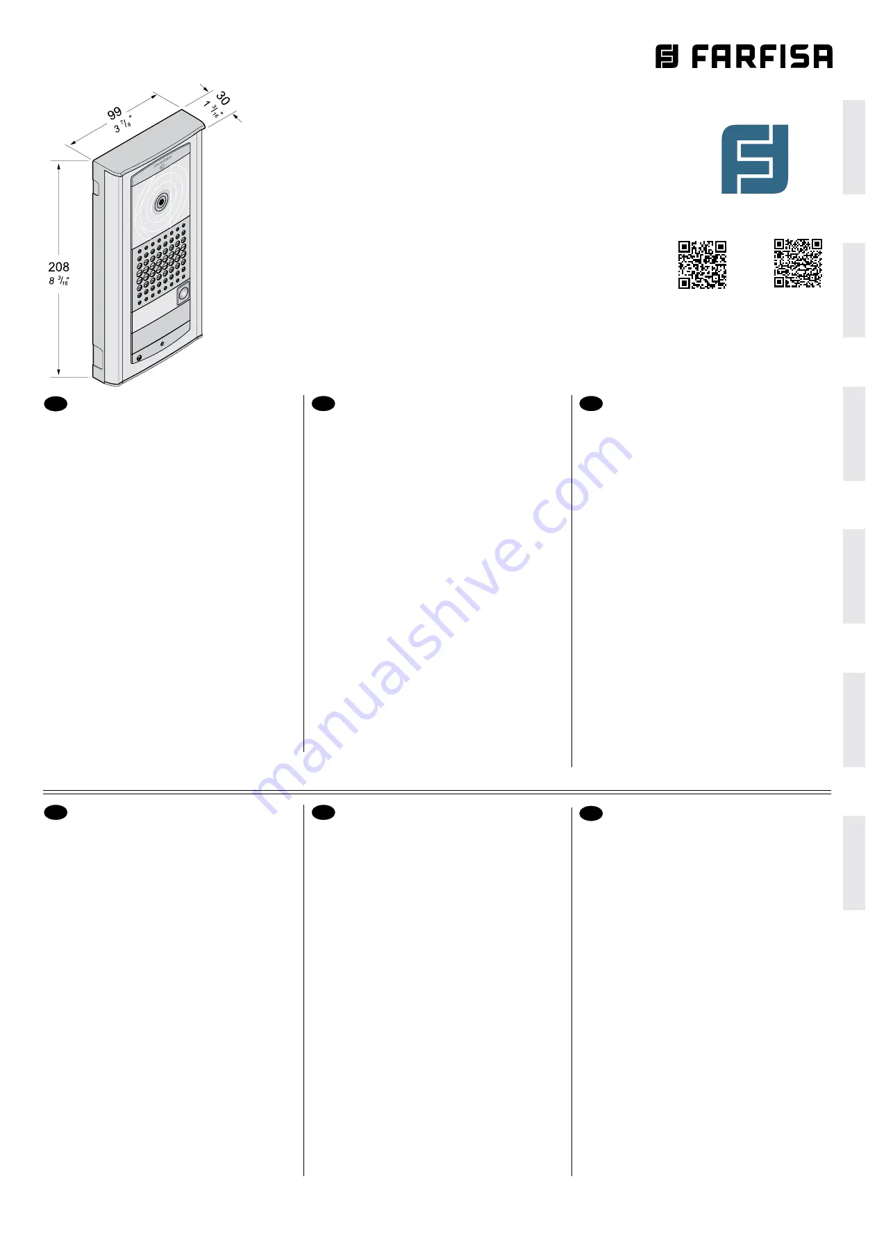 Farfisa Agora Mi 2495 Instructions Manual Download Page 1