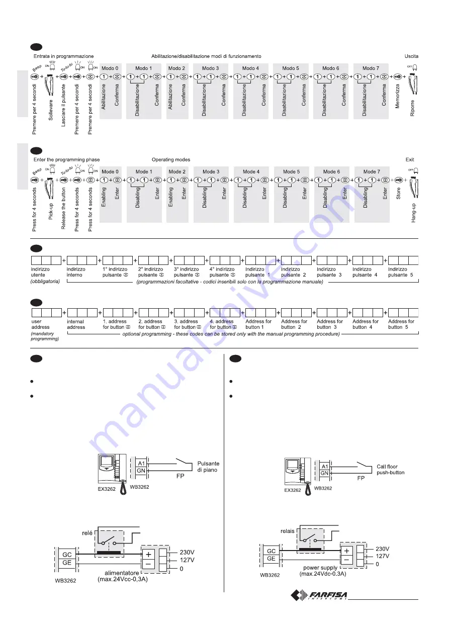 Farfisa EX3262PLC Manual Download Page 26