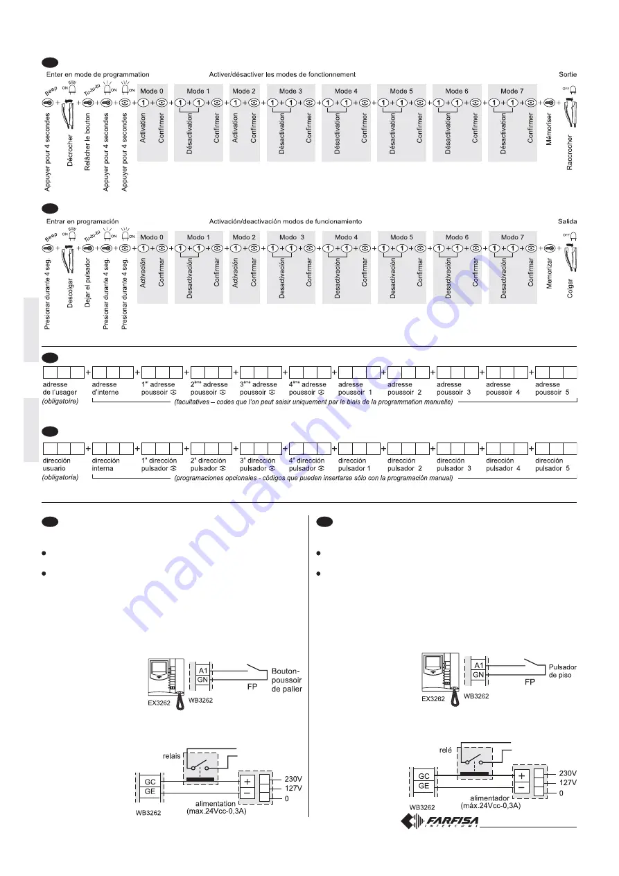 Farfisa EX3262PLC Manual Download Page 38