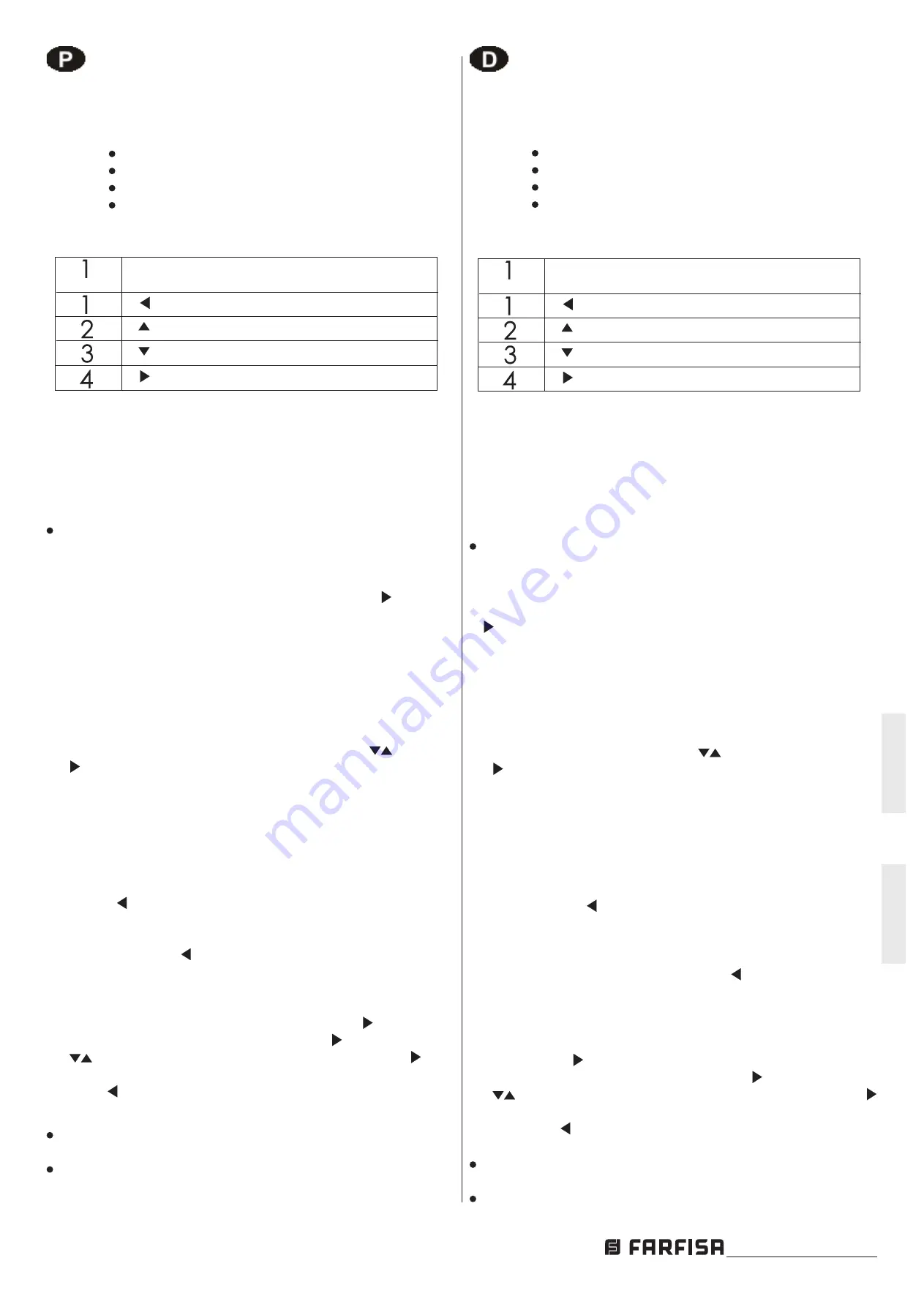 Farfisa Sette SE4252 Manual Download Page 43