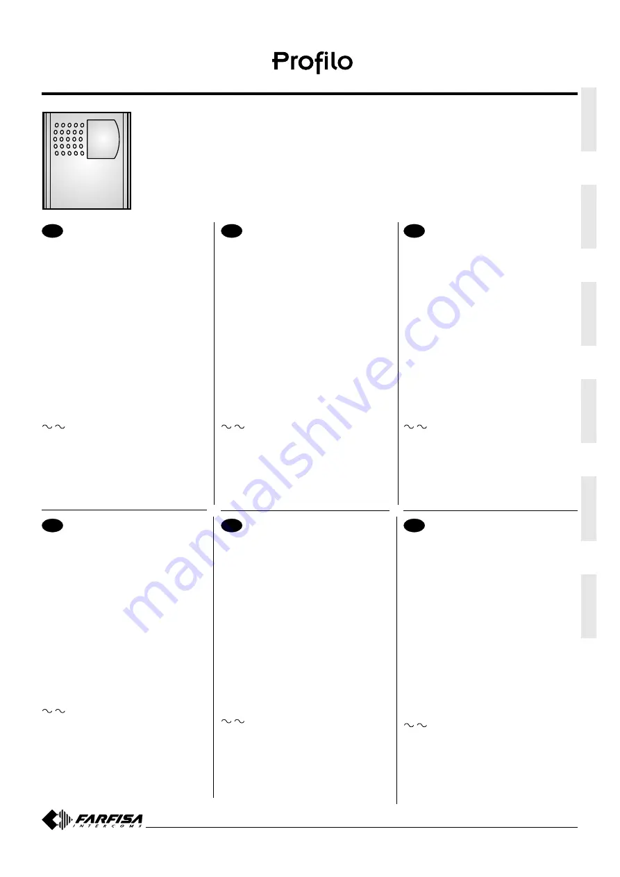 Farfisa ZHERO ZH1262PLB Manual Download Page 7