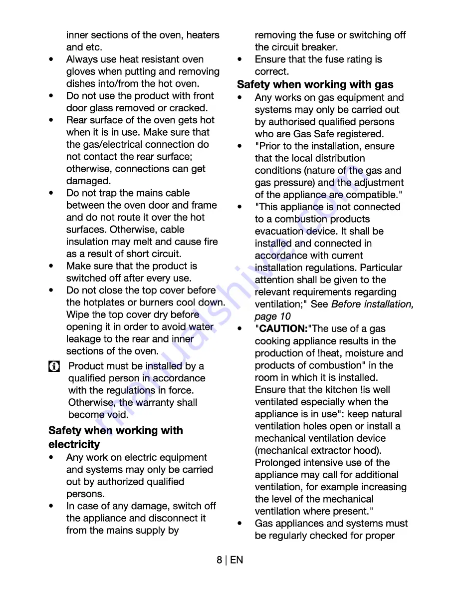 Fargas CBF6G User Manual Download Page 8