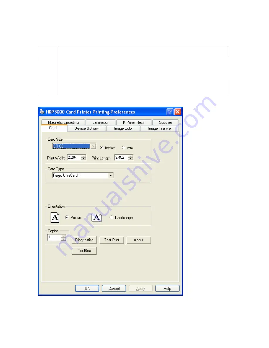 FARGO electronics HDP5000 single-side User Manual Download Page 123