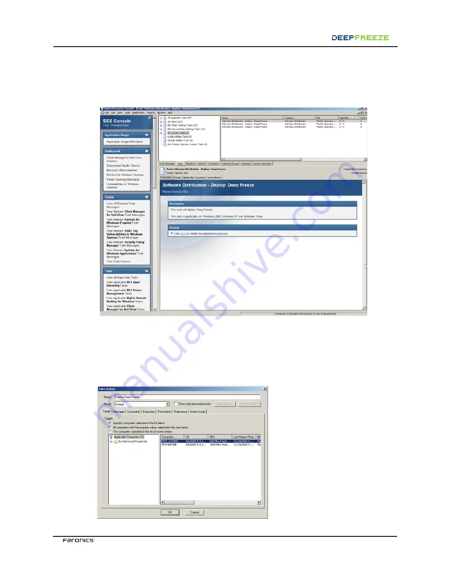 FARONICS DEEP FREEZE ENTERPRISE - INTEGRATING WITH BIGFIX PATCH MANAGER... Manual Download Page 7