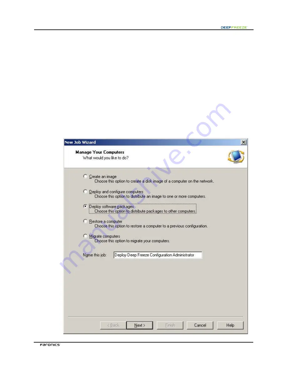 FARONICS DEEP FREEZE - INTEGRATING WITH ALTIRIS... Manual Download Page 5