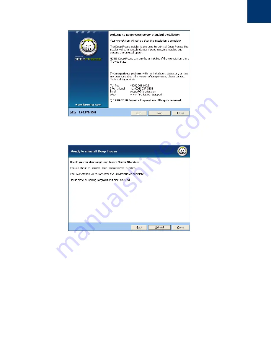 FARONICS DEEP FREEZE SERVER STANDARD Скачать руководство пользователя страница 14