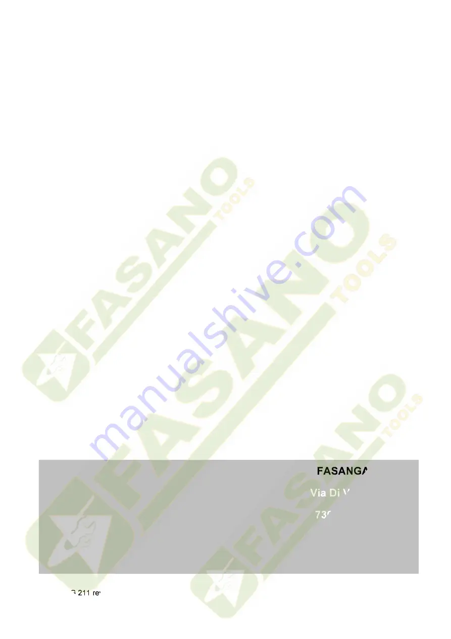 FASANO TOOLS FG 211 User Manual Download Page 8