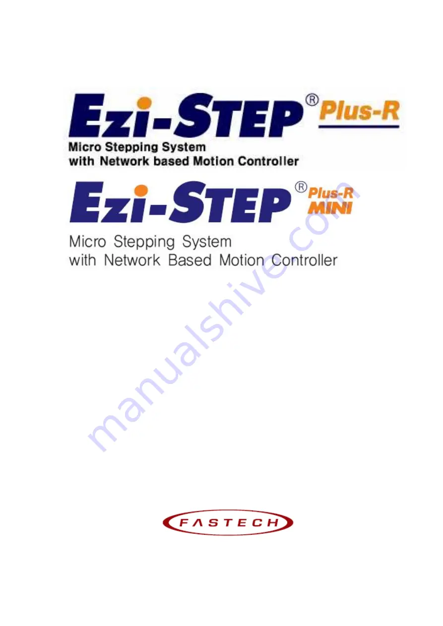 Fastech Ezi-Step Plus-R User Manual Download Page 1