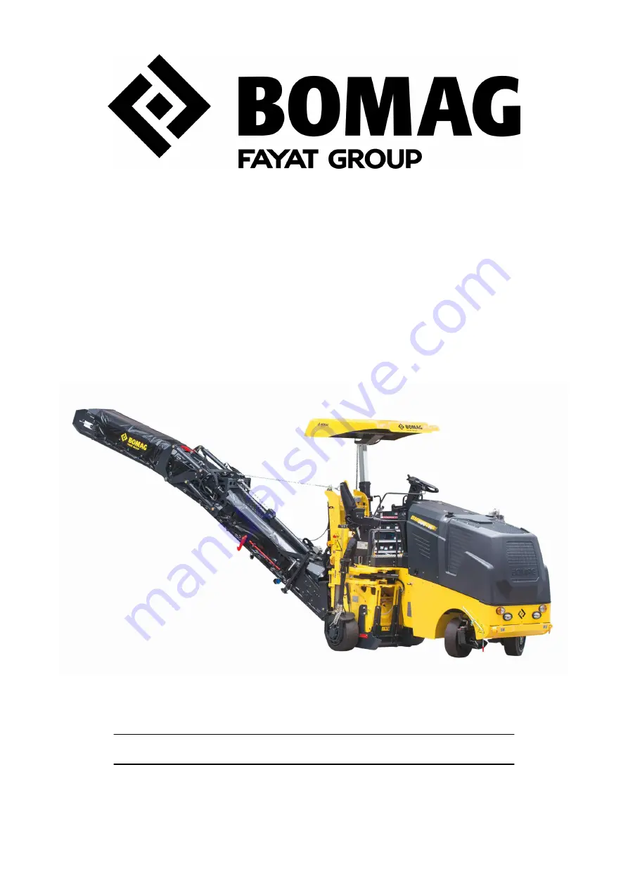 Fayat Group BOMAG BM 500/15 Service Manual Download Page 1