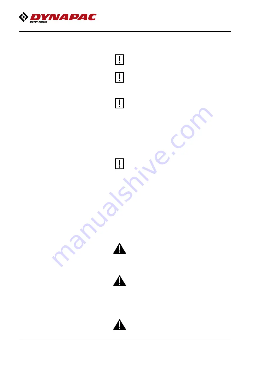 Fayat Group DYNAPAC CC224HF Instruction Manual Download Page 26