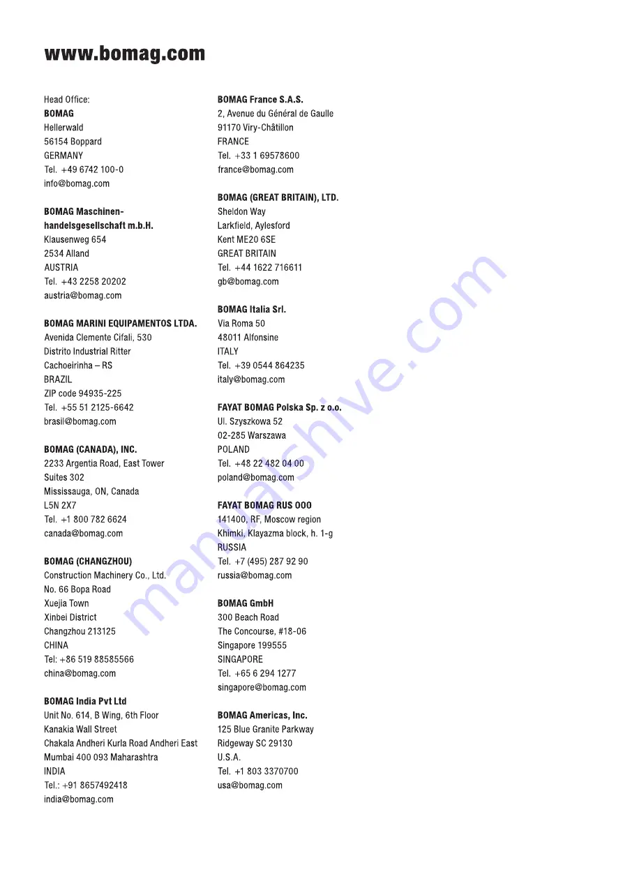 Fayat BOMAG BW 100 ADM-5 Operating Instruction Download Page 216