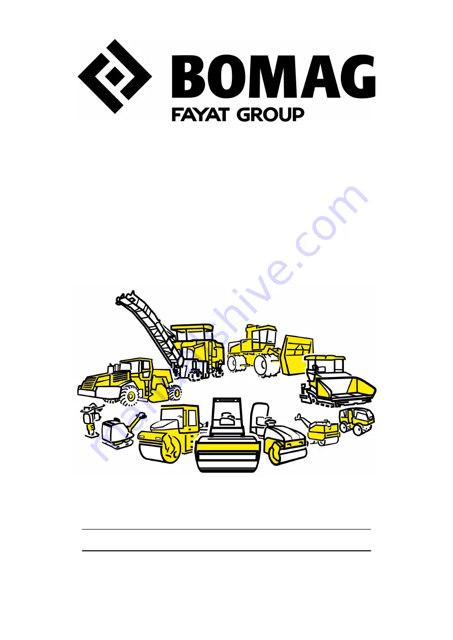 Fayat BOMAG BW 124 PDH-5 Operating Instruction,  Maintenance Instruction Download Page 1