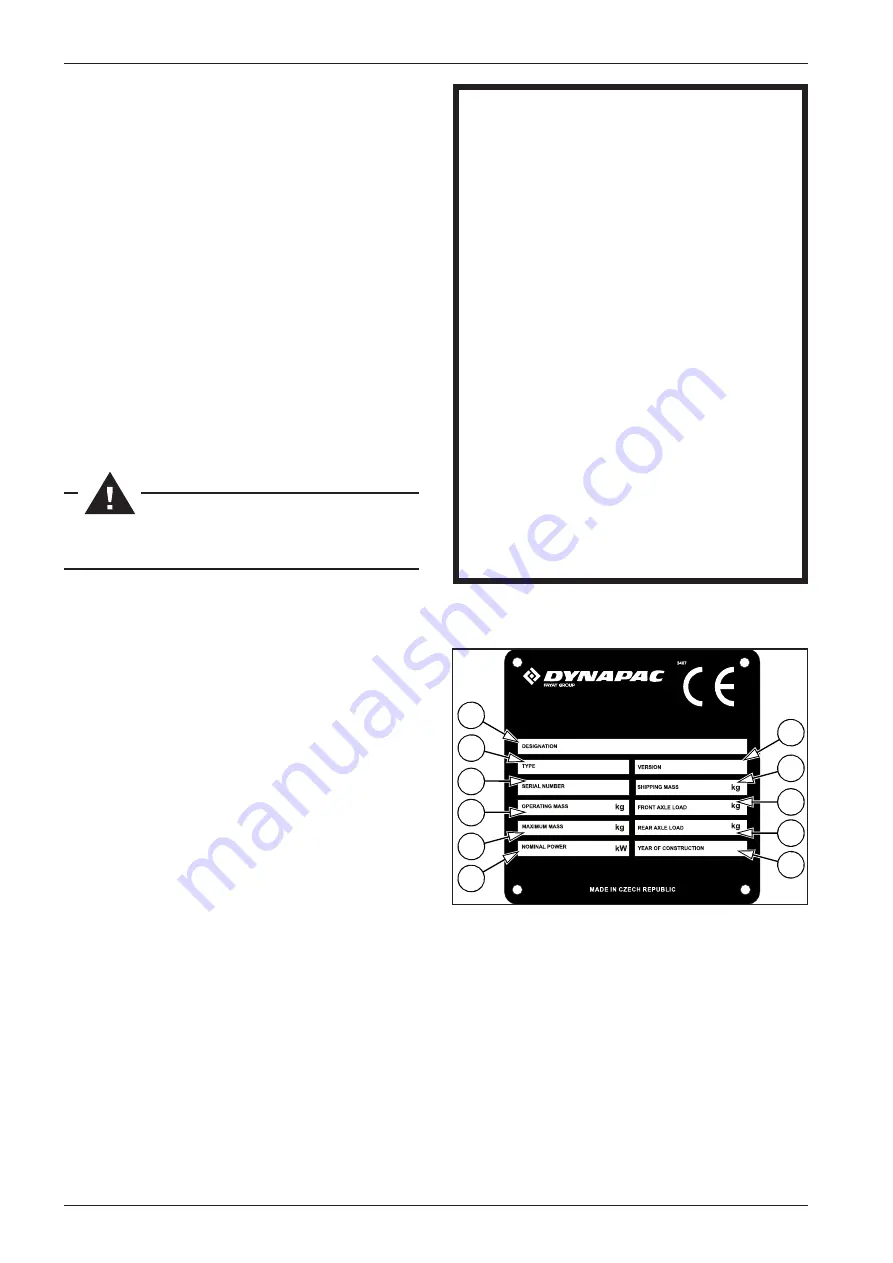 Fayat Dynapac F80W Operating Manual Download Page 16