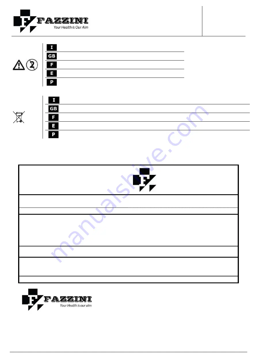 Fazzini F-30 Series Instructions For Use Manual Download Page 28