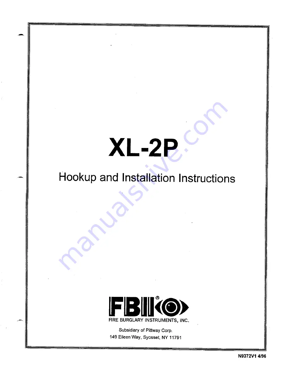 FBII XL-2P Installation Instructions Manual Download Page 1