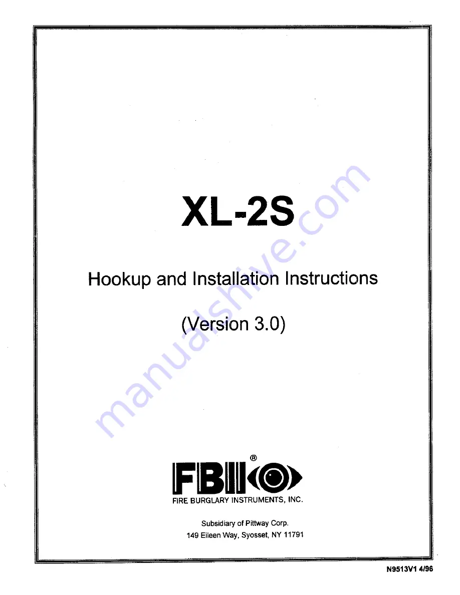 FBII XL-2S Silver Hookup And Installation Instructions Download Page 1