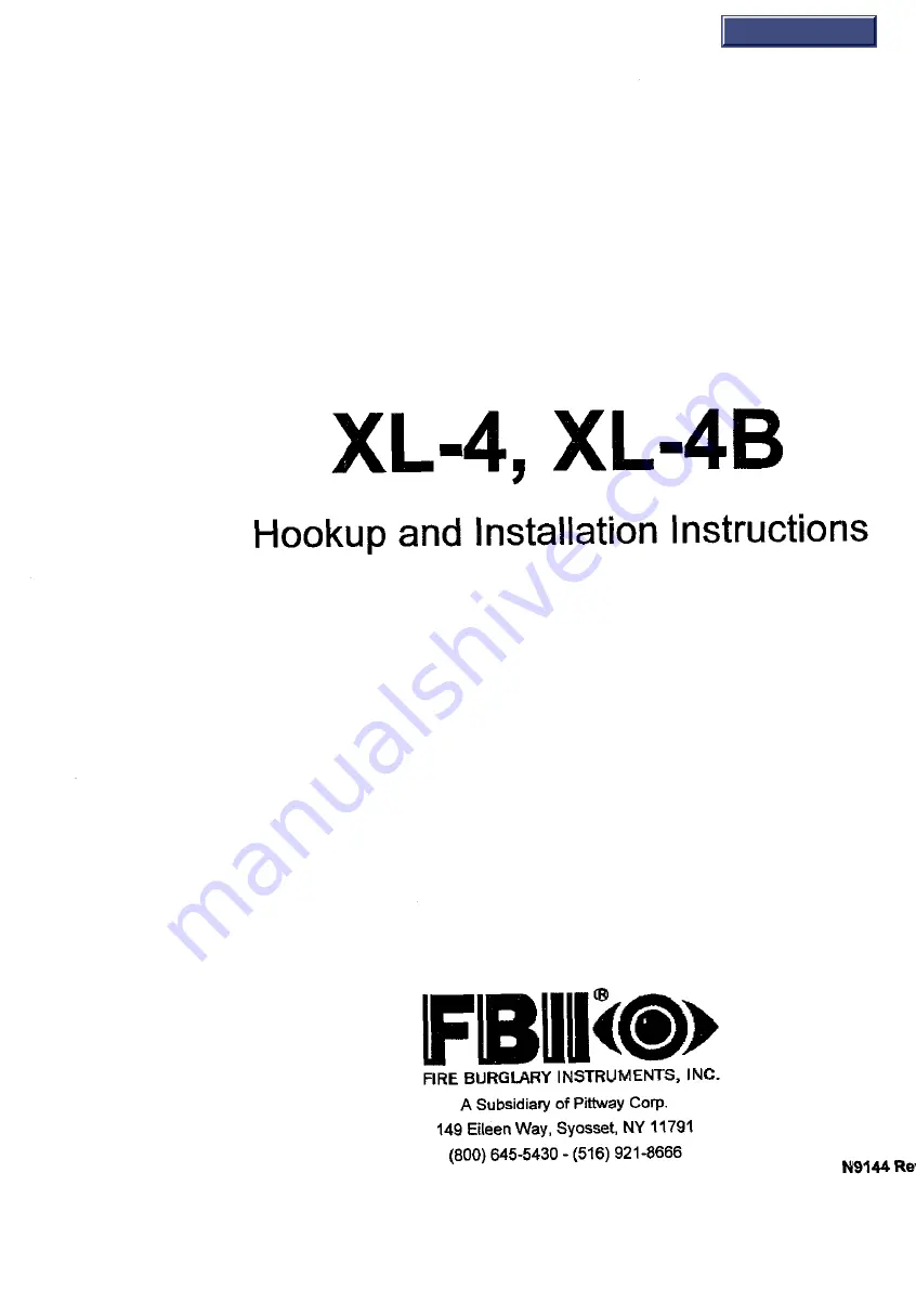 FBII XL-4B Hookup And Installation Instructions Download Page 1