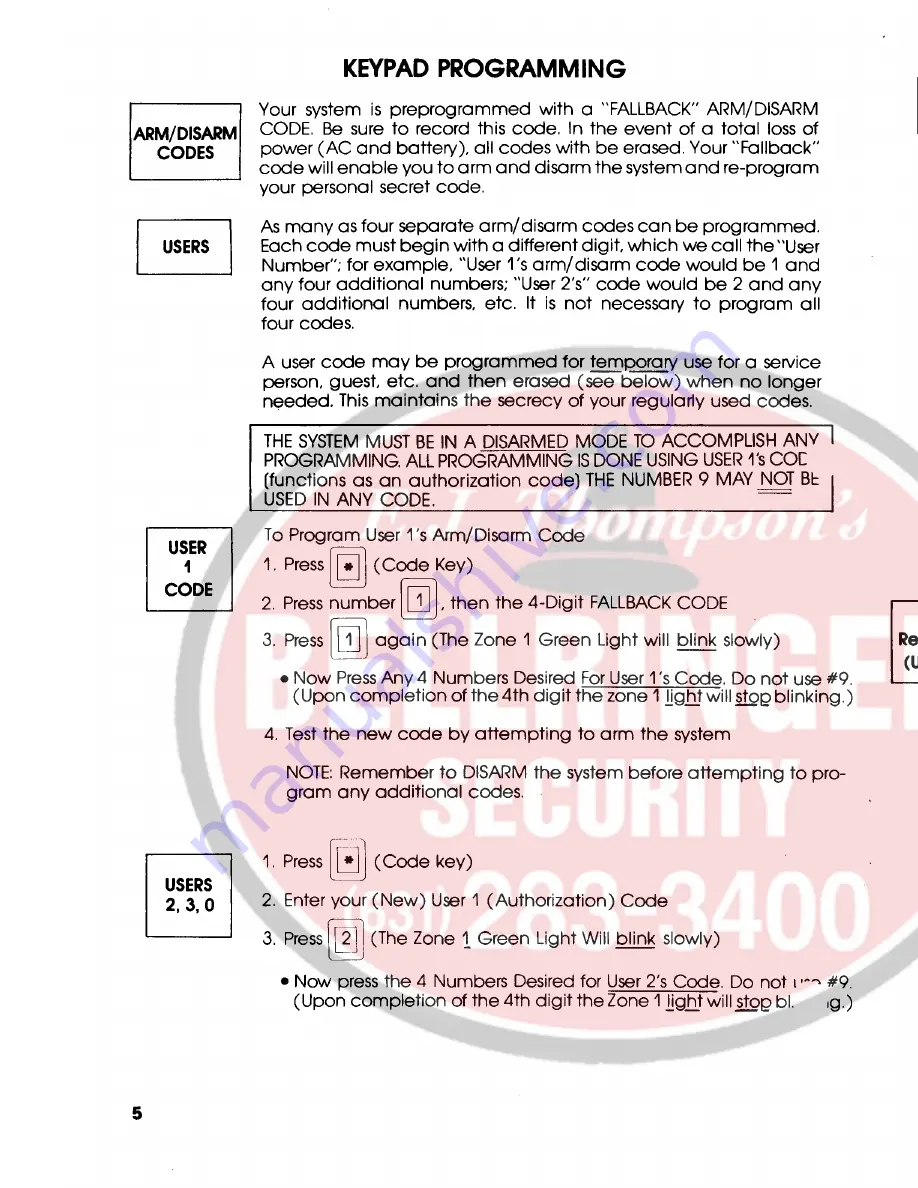 FBII XL STAR 4612 User'S Manual To Operation And Programming Download Page 7