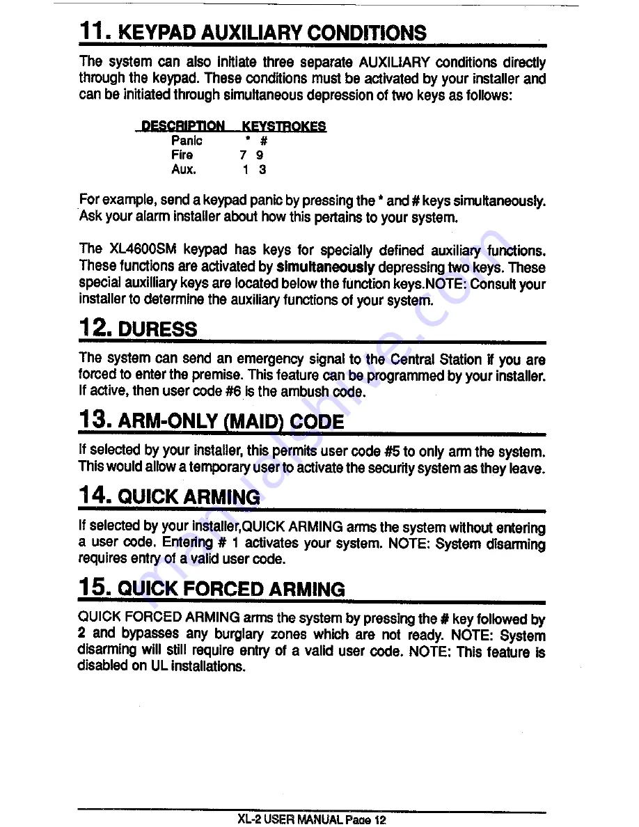 FBII XL4600RM Owner'S Manual Download Page 12