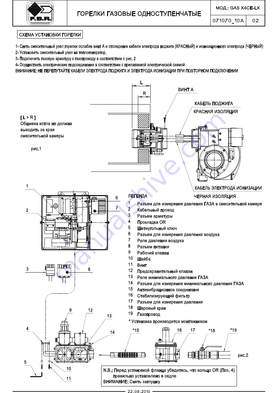 FBR GAS X0CE Скачать руководство пользователя страница 5