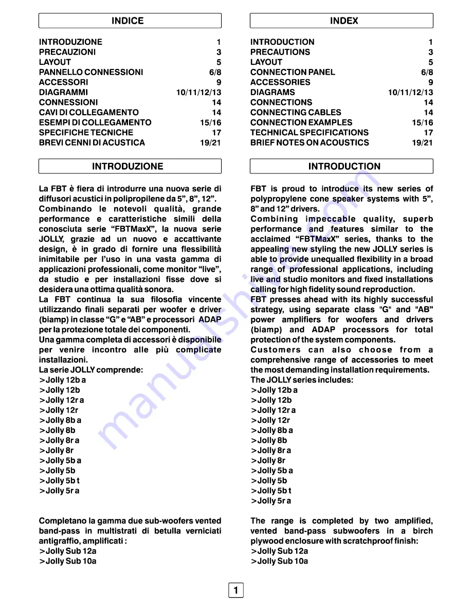 Fbt jolly 8b a Скачать руководство пользователя страница 2