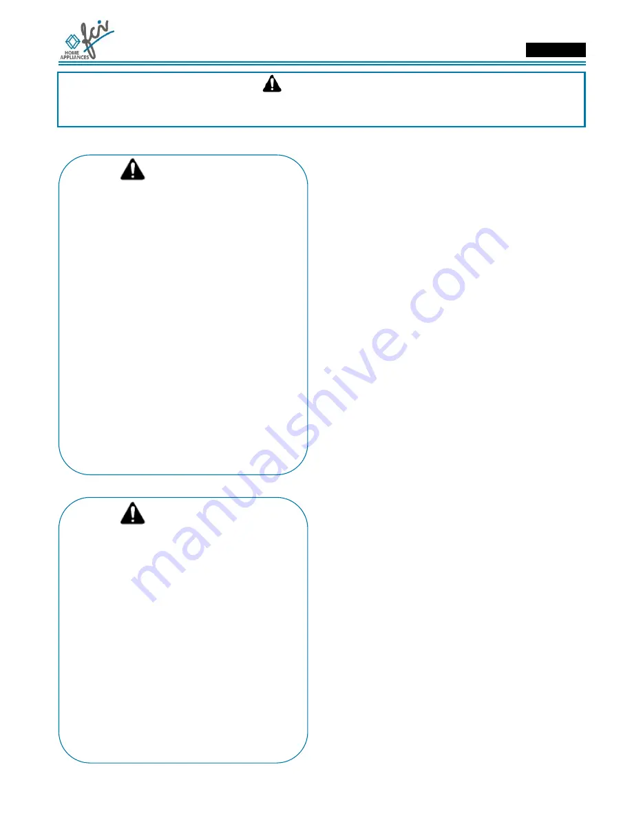 FCI Home Appliances COGB 33060 Use And Care Manual Download Page 28