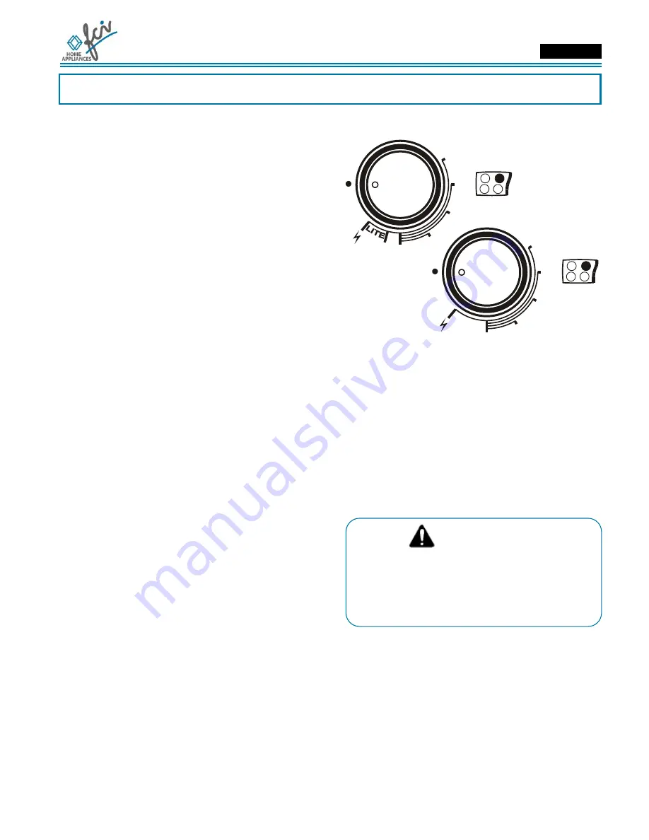 FCI Home Appliances COGB 33060 Use And Care Manual Download Page 31