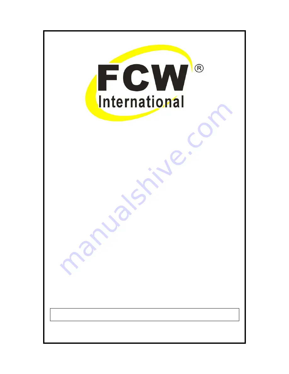 FCW DYNA MMA 500GTS Operating Manual Download Page 1