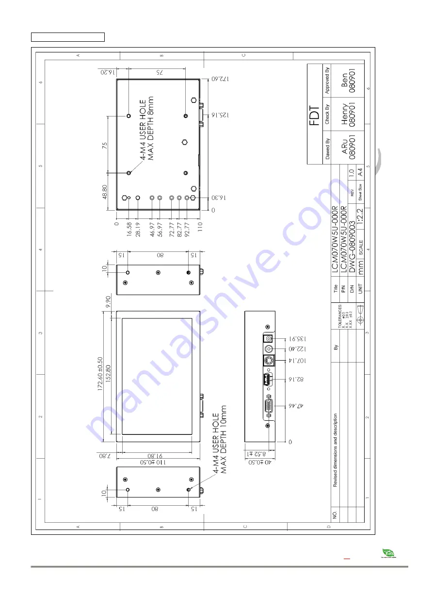 FDT LCM070W 000R Series Manual Download Page 6