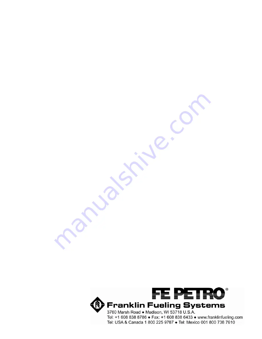 FE PETRO STP-SCI Installation And Owner'S Manual Download Page 16