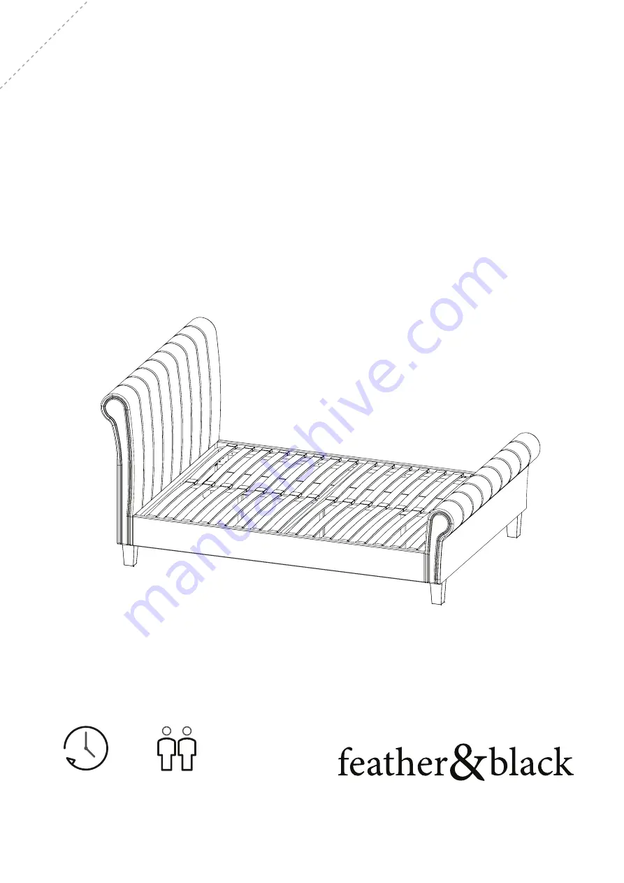 feather&black Hambledon Bed Frame Double Quick Start Manual Download Page 1