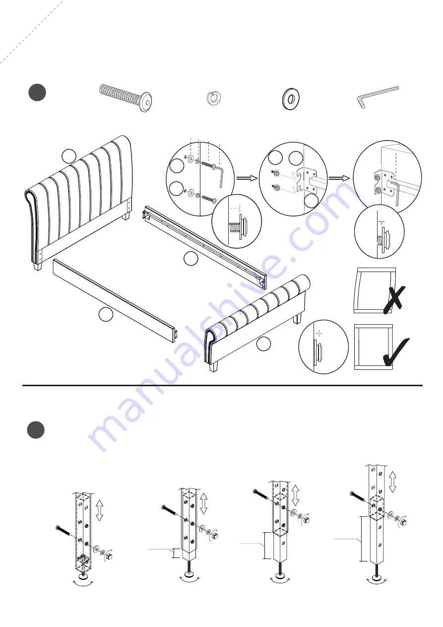 feather&black Hambledon Bed Frame Double Quick Start Manual Download Page 5