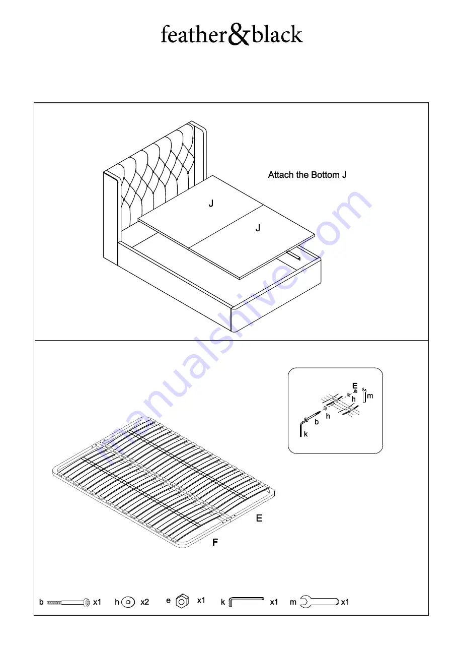 feather&black Ives ottoman Assembly Instructions Manual Download Page 5