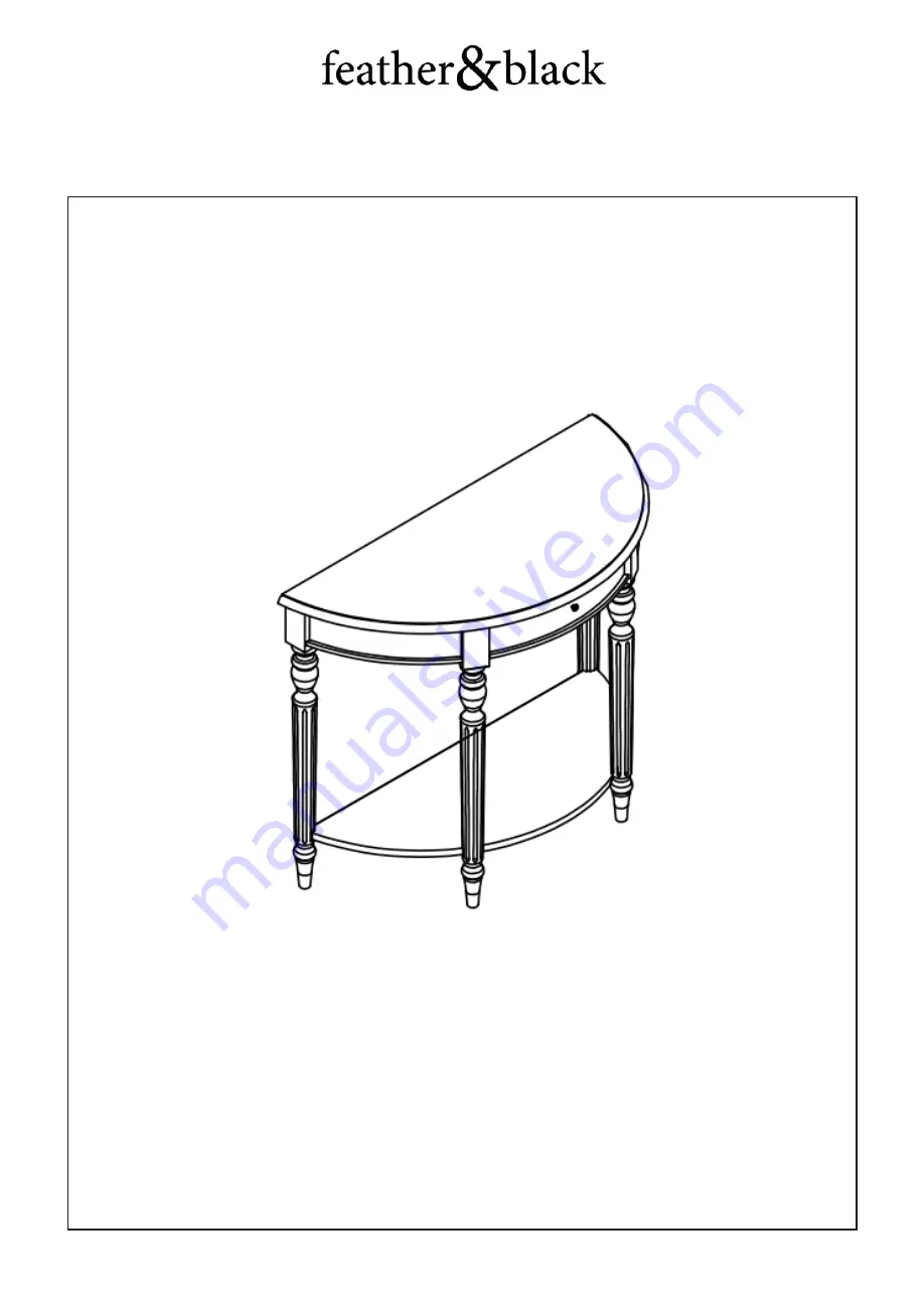 feather&black Loire Console Table Assembly Instructions Download Page 1