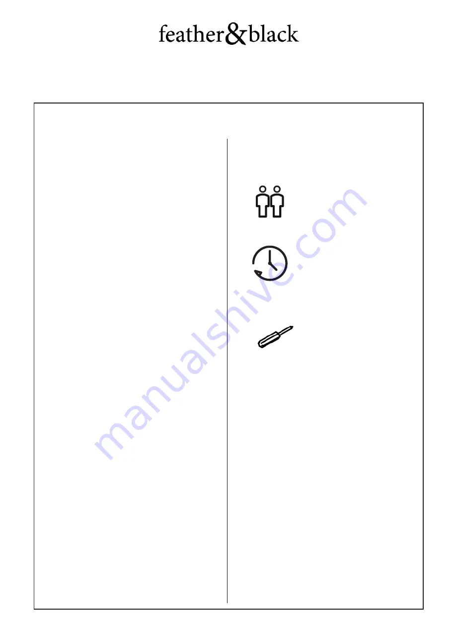 feather&black Loire Console Table Assembly Instructions Download Page 2