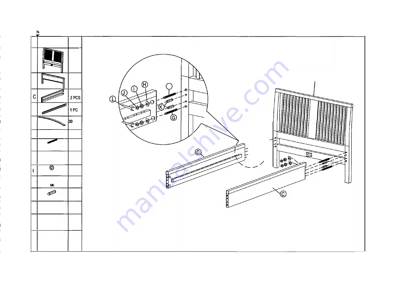 feather&black Mala Double Bed Assembly Instructions Download Page 2