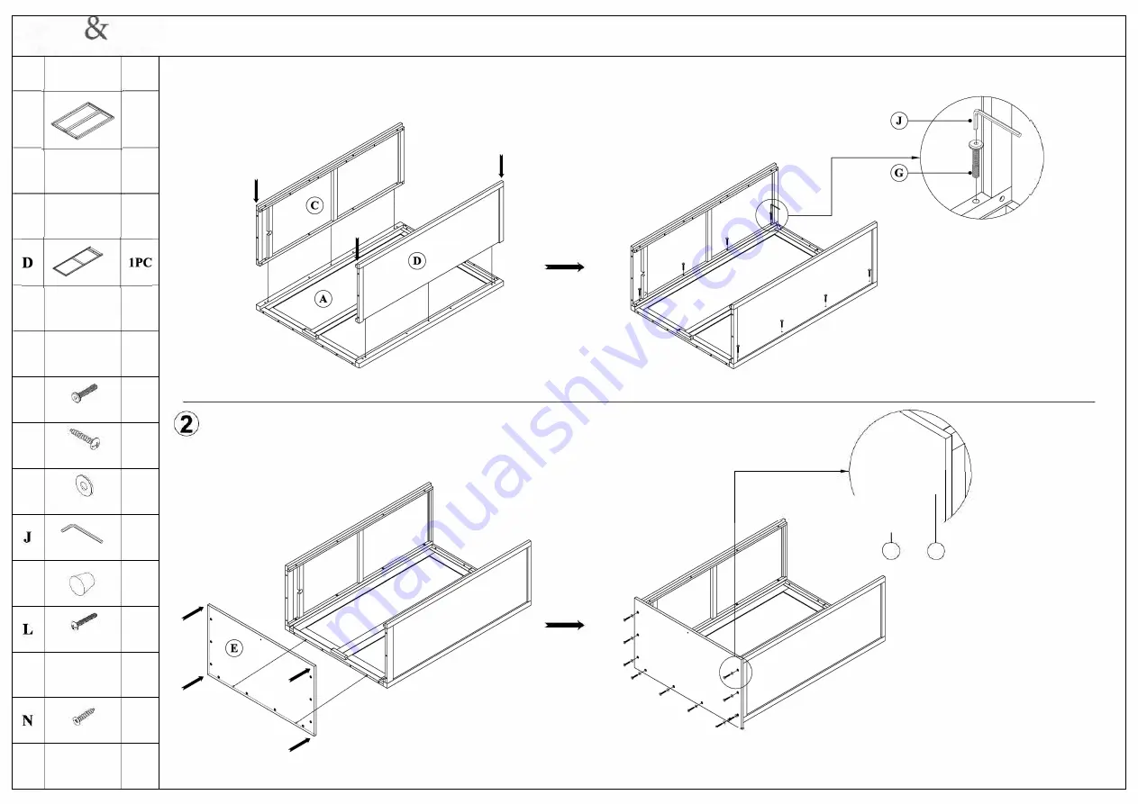 feather&black Marblehead Wardrobe Assembly Instructions Download Page 2