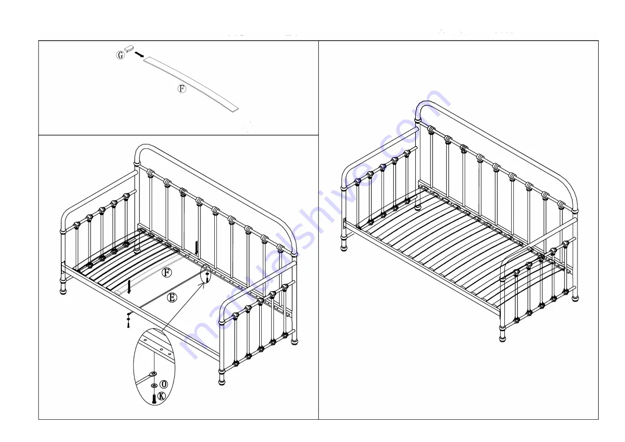 feather&black Oliver Day Bed Assembly Instructions Download Page 3