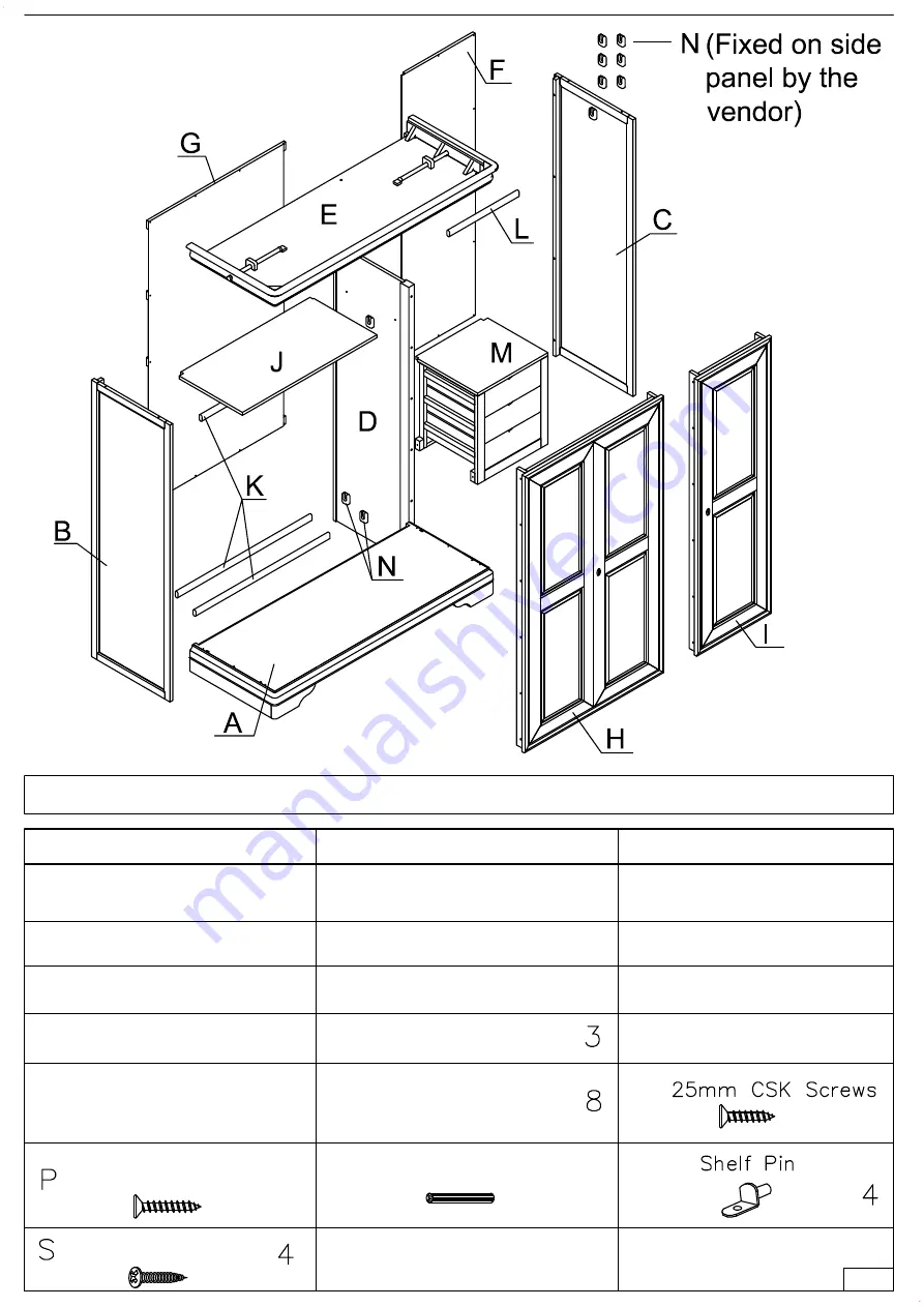 feather&black Provence 3 Door Wardrobe Step By Step Assembly Instructions Download Page 2