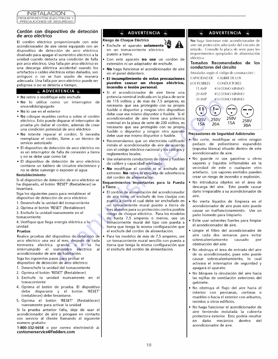 Fedders 23-23-0258N-015 s Скачать руководство пользователя страница 11