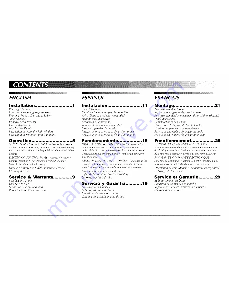 Fedders 23-23-0321N-005 s Installation & Operation Manual Download Page 2