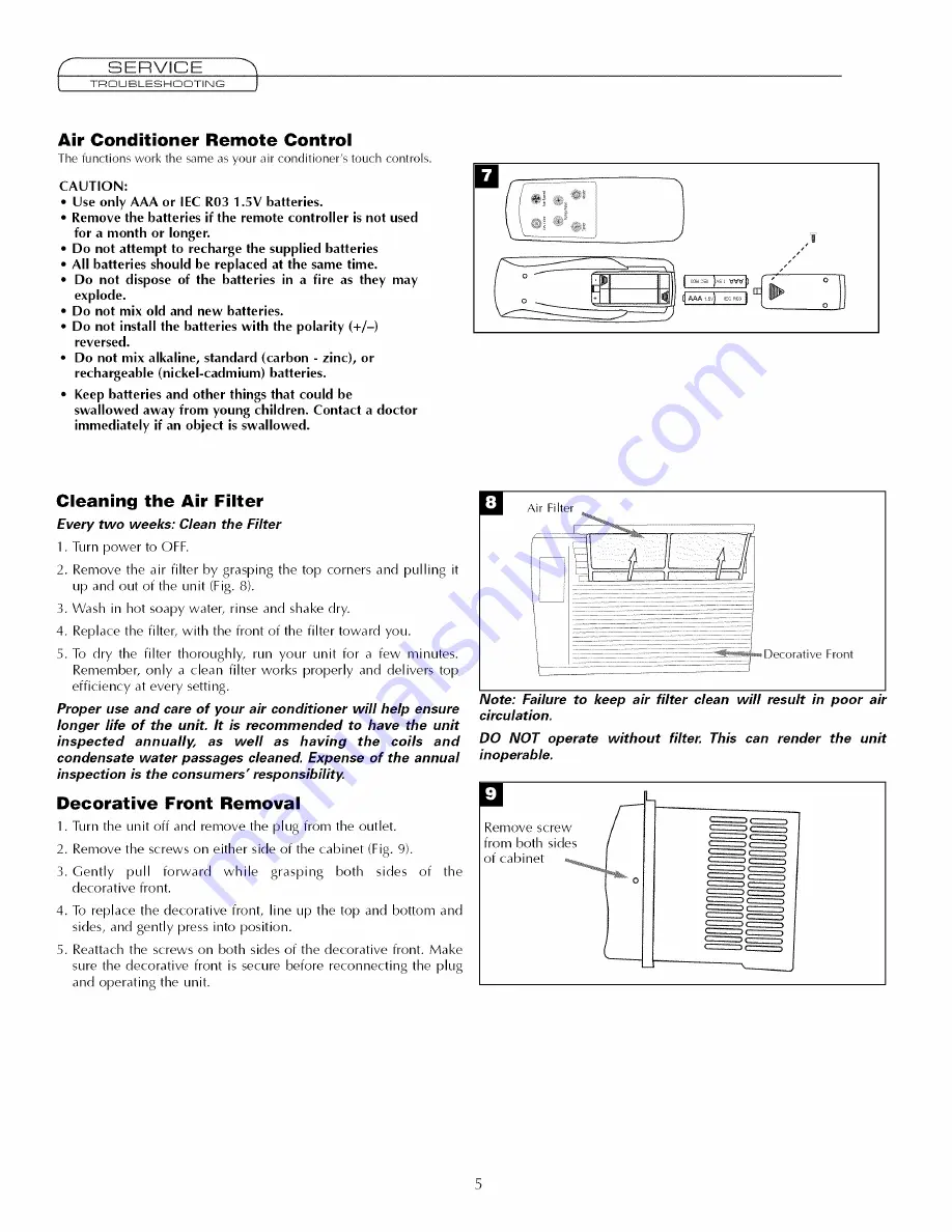 Fedders 23-23-0335N-007 s Скачать руководство пользователя страница 6