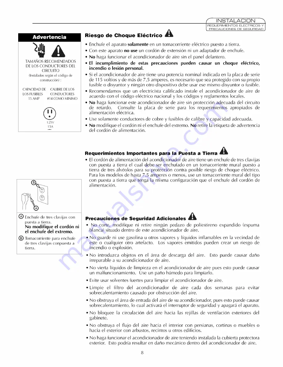 Fedders 23-23-0335N-007 s Installation & Operation Manual Download Page 9