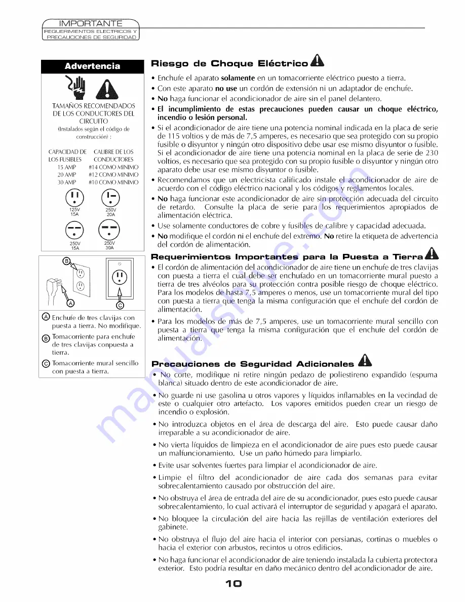 Fedders 23-23-0355N-003 s Скачать руководство пользователя страница 10